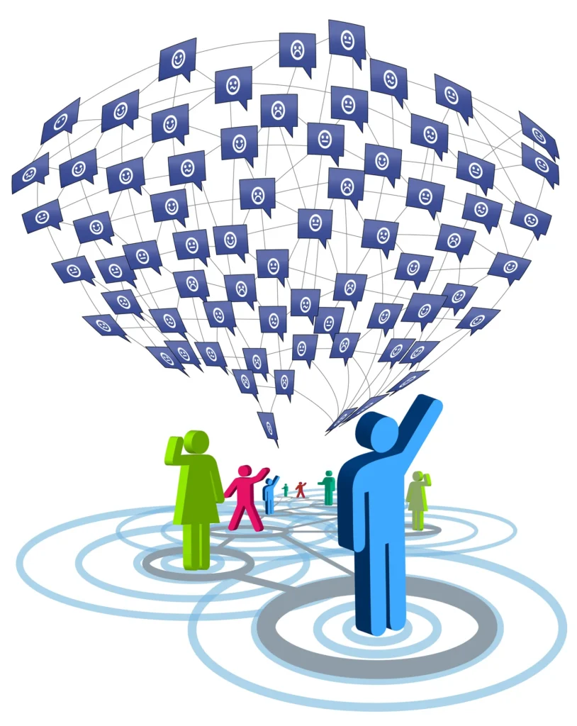 Rede social, pessoas a conectarem-se em todo o mundo.